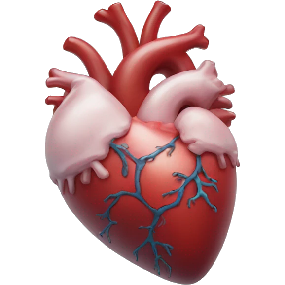 Ocean anatomical heart emoji