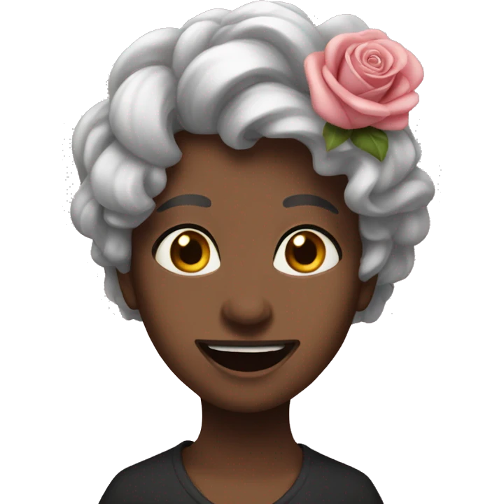 Una rosa negra  emoji