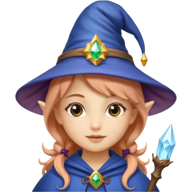 A fairy girl with a wizard hat emoji