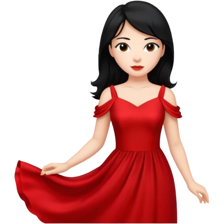 빨간옷을 입은 모르겠는 어깨가 들린 검정머리의 여자 🤷🏻‍♀️ emoji