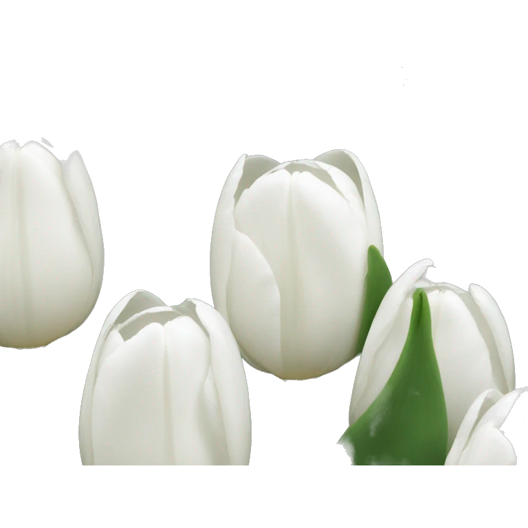 pretty white tulips  emoji