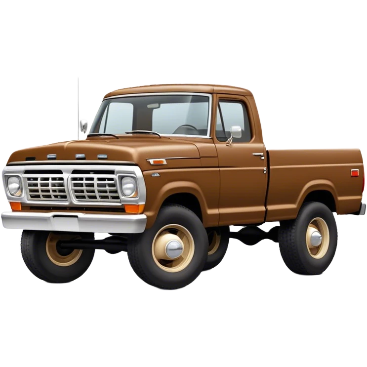 Brown ford 1970 truck emoji