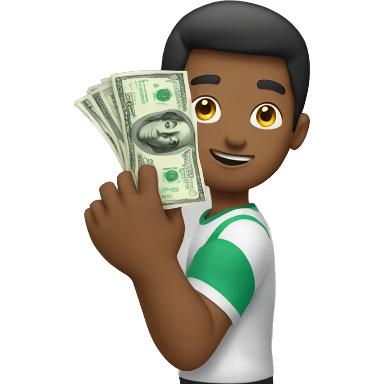 Money in boys hand emoji