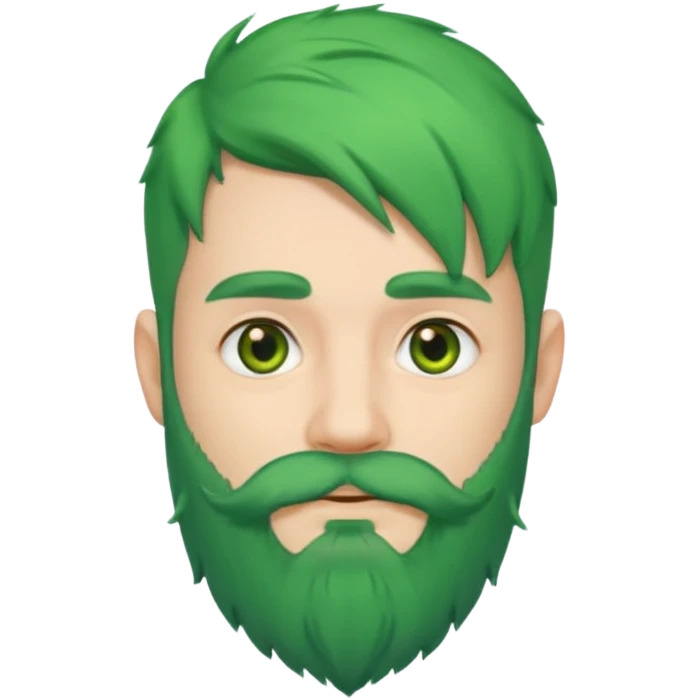 man with green hair and beard emoji