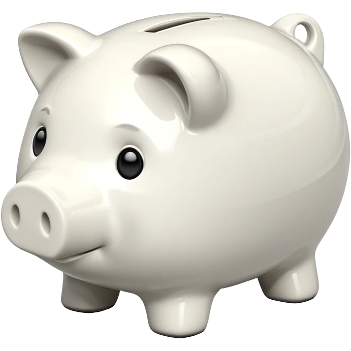 white piggy bank emoji