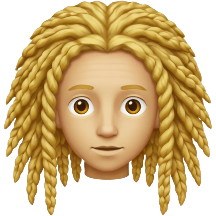 cabelo estilo rastafari loiro emoji
