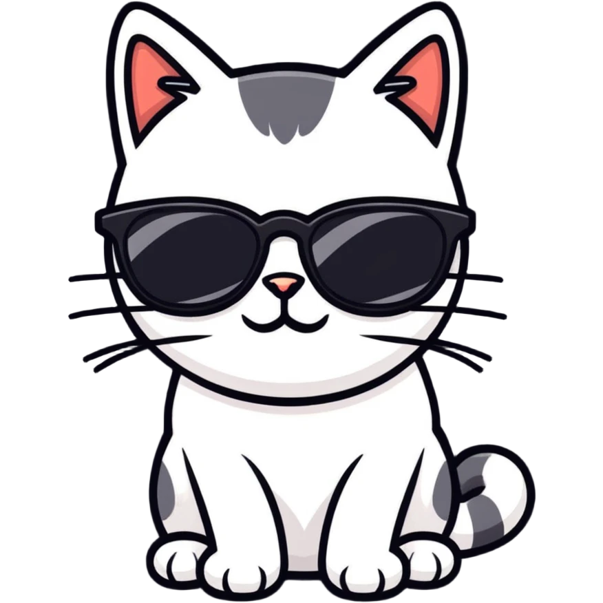 Cat with sunglasses emoji