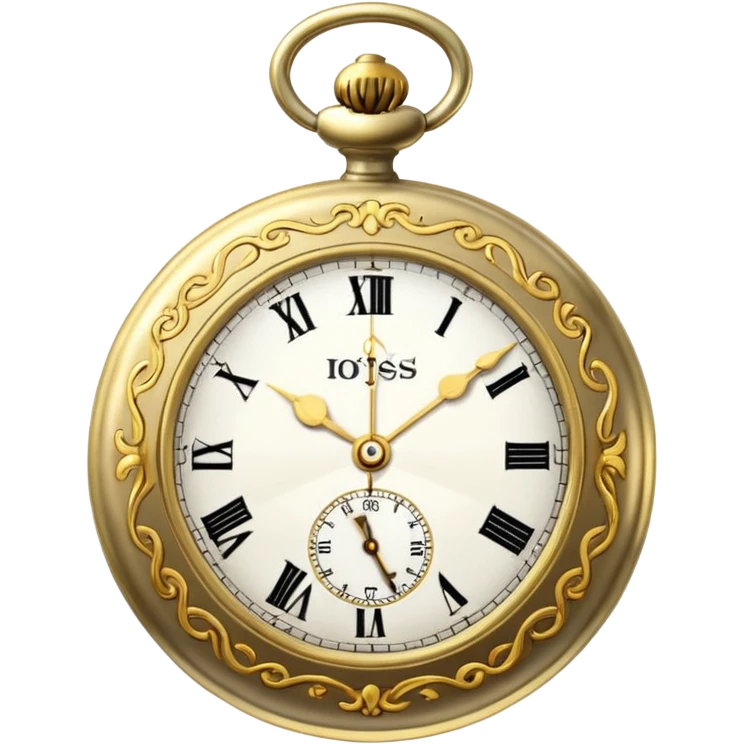 Old pocket watch with long chain  emoji