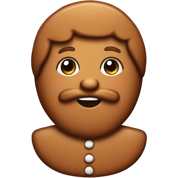 Gingerbread man with a beard emoji