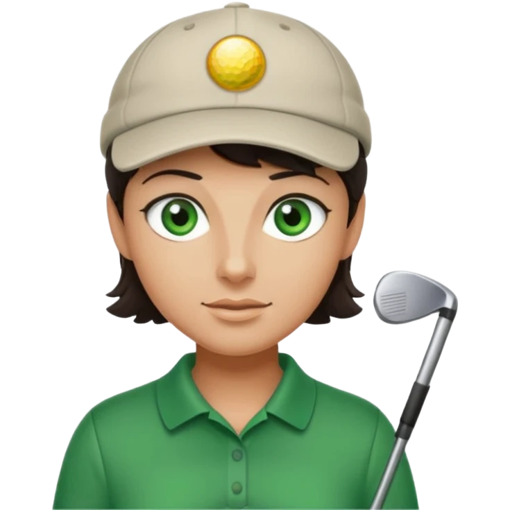 Love my golfer dark hair green eyes  emoji