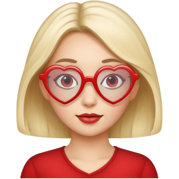 heart shaped Glasses Lady emoji
