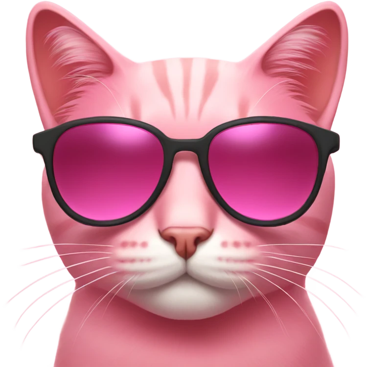 Pink cat with sunglasses emoji