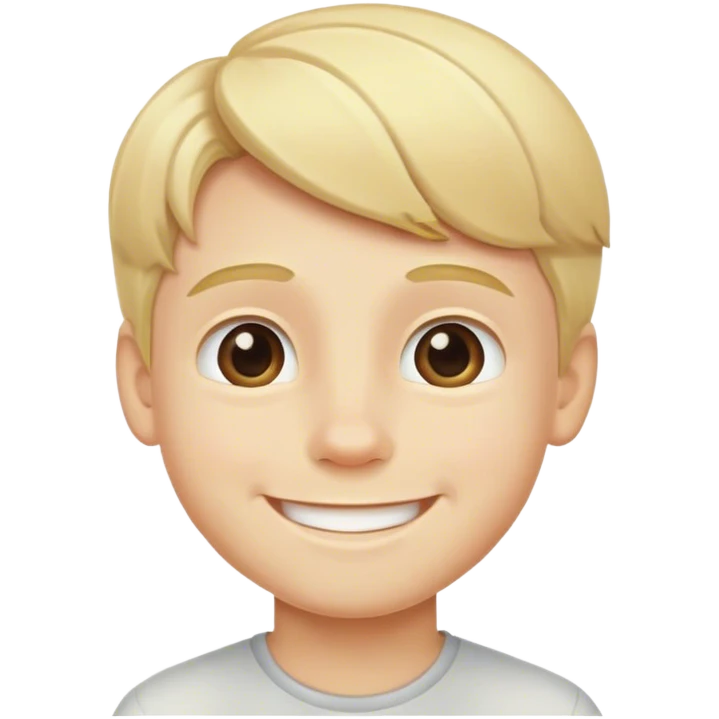blond boy smiling emoji