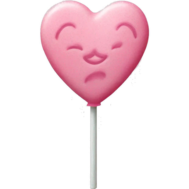 Pastel Pink heart shaped lollipop emoji