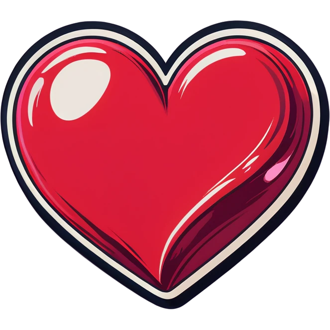 Pop art heart  emoji