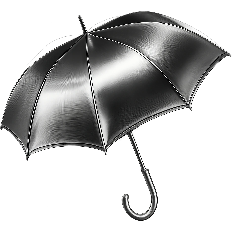 a transparent umbrella with burgundy trim emoji