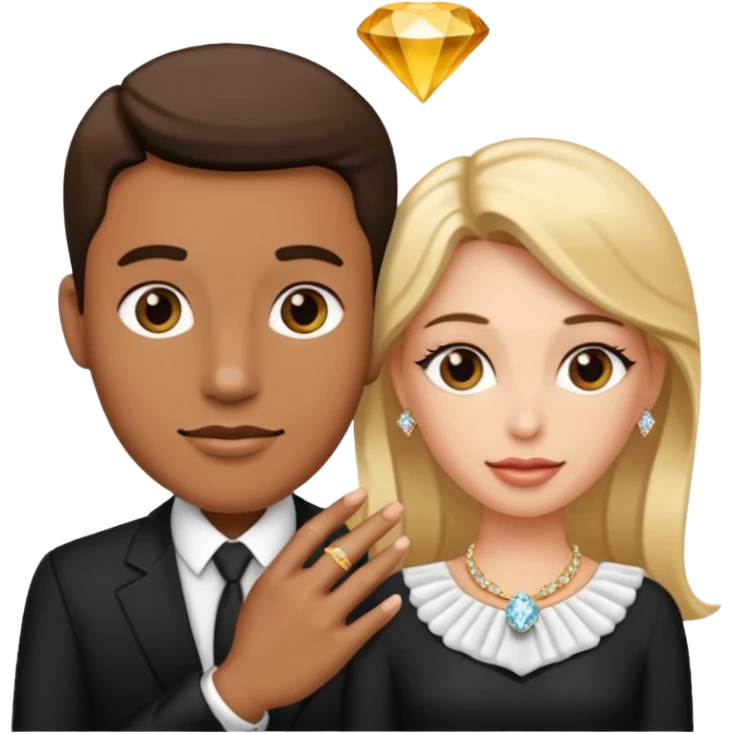 🤴🏻💍👸🏼 emoji