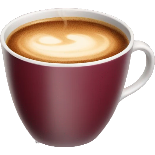  burgundy hot cup of coffee emoji