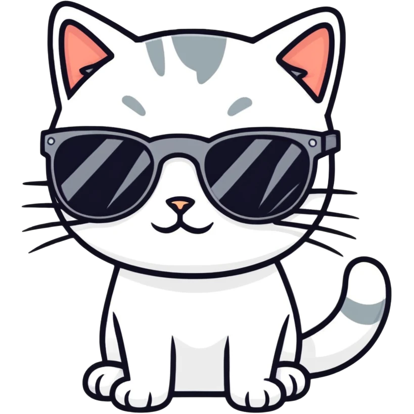 Cat with sunglasses emoji