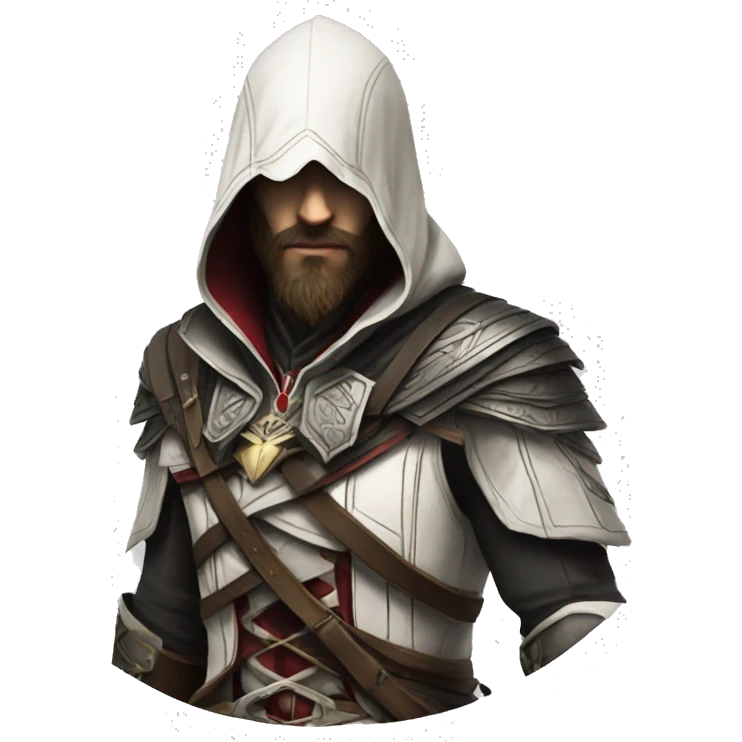 Assassin creed snapchat style with beard full body emoji