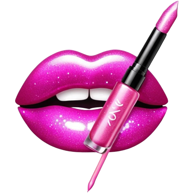 Kiko Lipgloss pink glittery  emoji