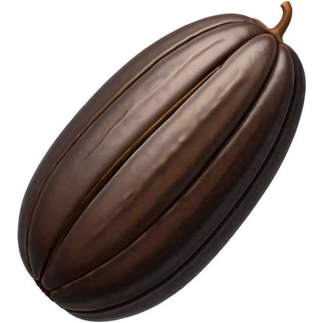 single or small cluster of Tonka beans with wrinkled, elongated almond-like shapes, deep brown to black color, textured slightly glossy surface with visible ridges and curved natural form, soft lighting, subtle shadows, emoji scale emoji