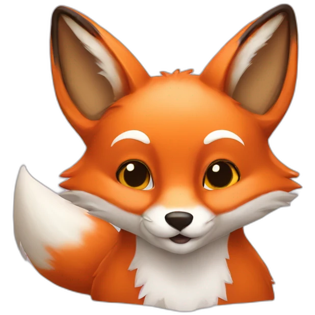 Fox with bunny emoji