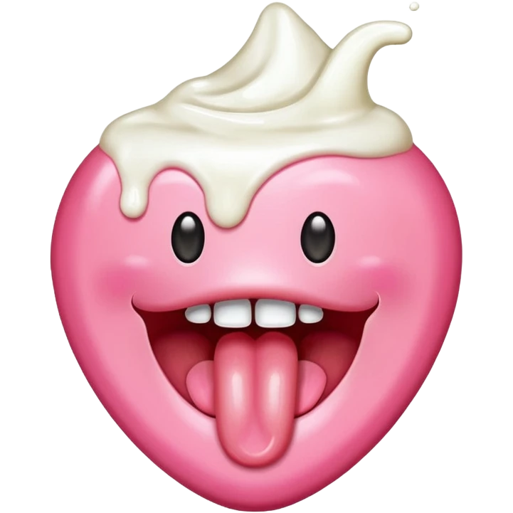 Tongue with milk  emoji