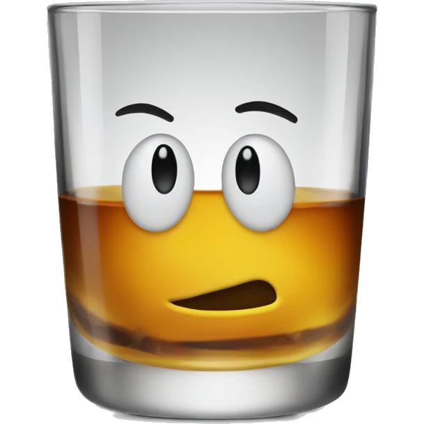 Scotch in a glass emoji
