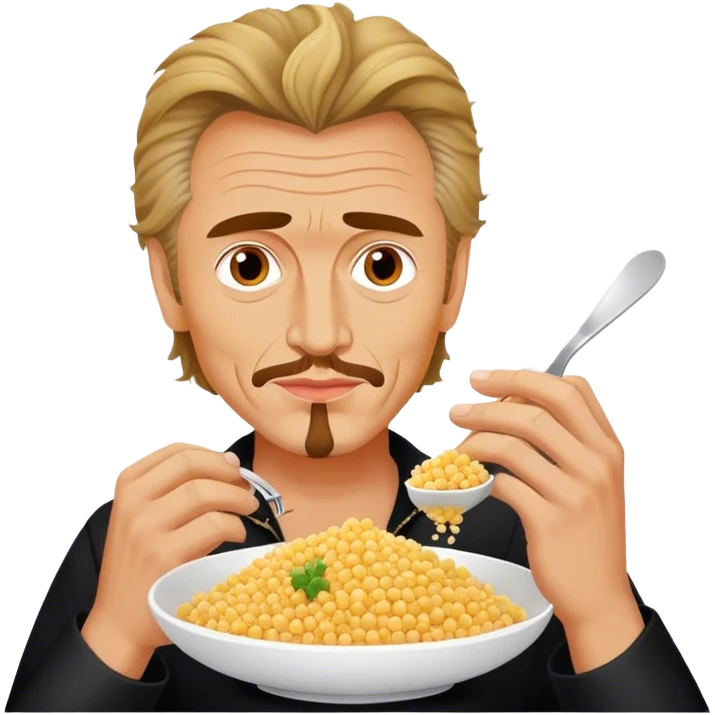 Johnny Halliday eating couscous emoji