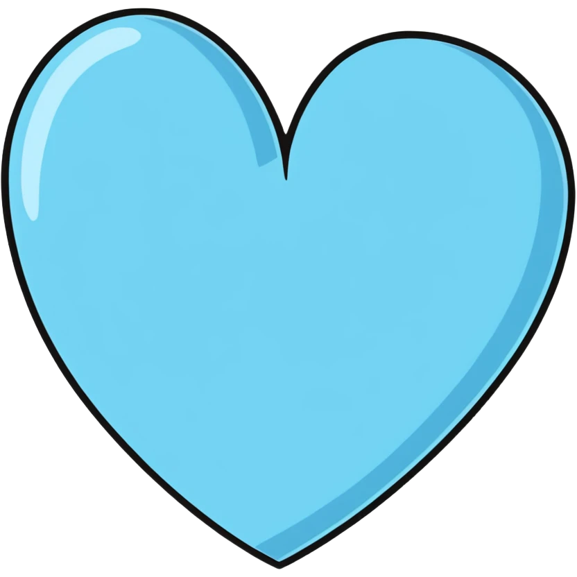 pastel blue heart emoji