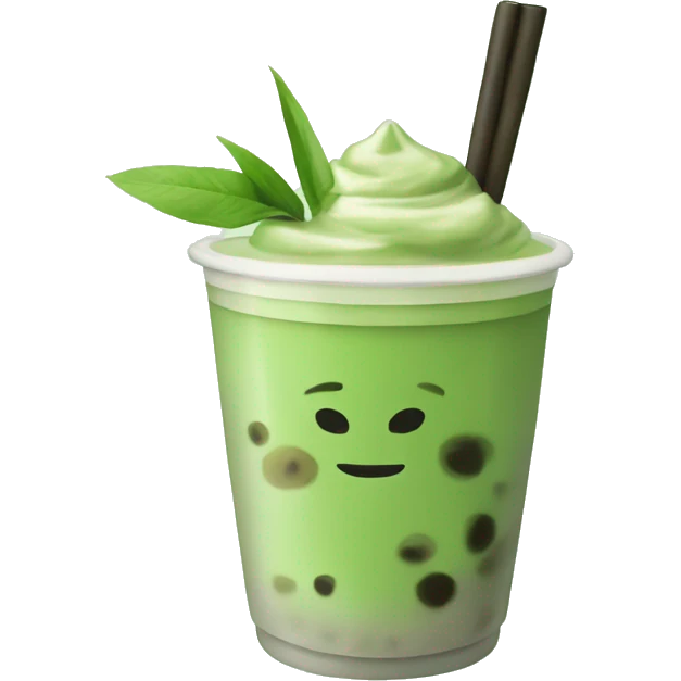 matcha boba tea emoji