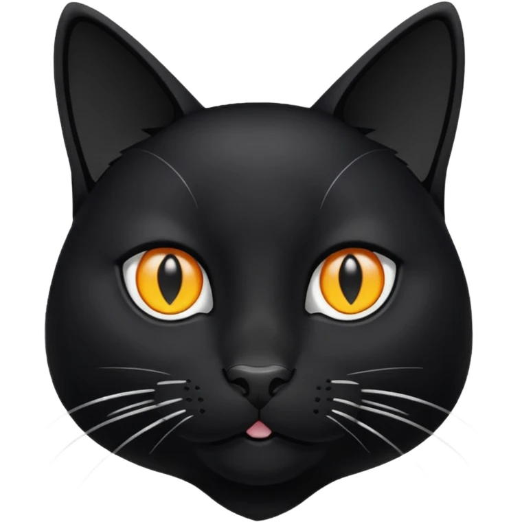 Black cat white nose emoji