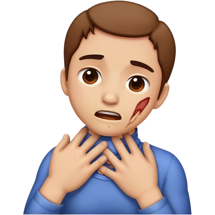 choking neck with habds emoji
