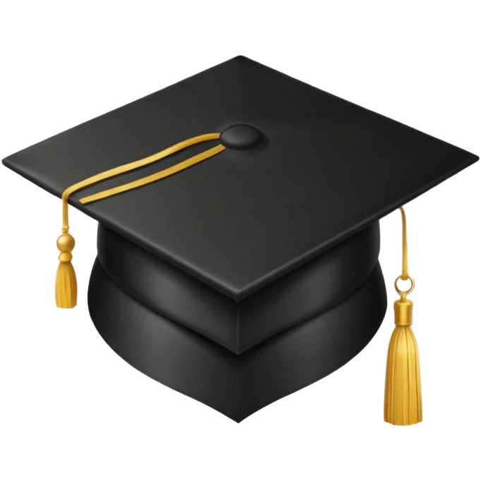 graduation cap with honors emoji