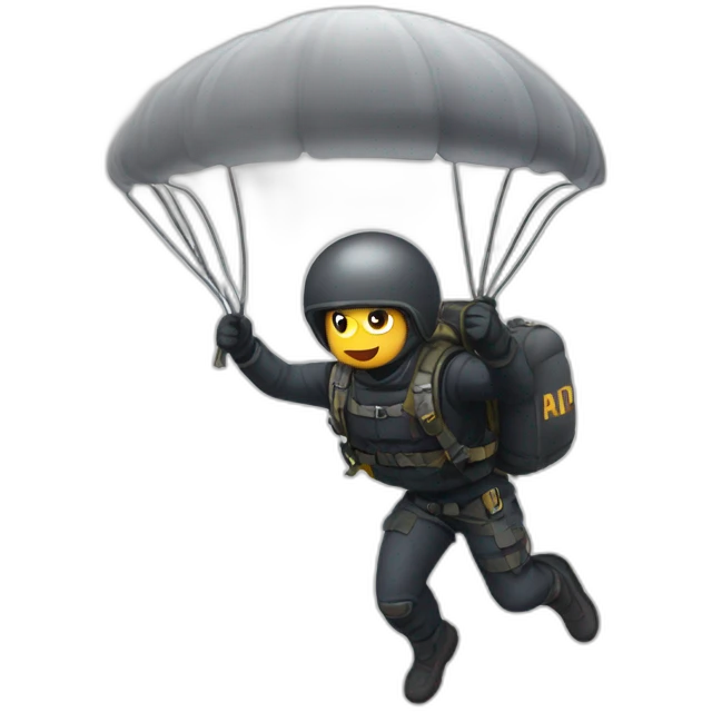 Parachuting any holding a sign that says raid emoji
