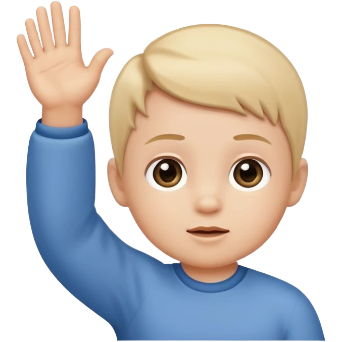 Baby raising hand emoji