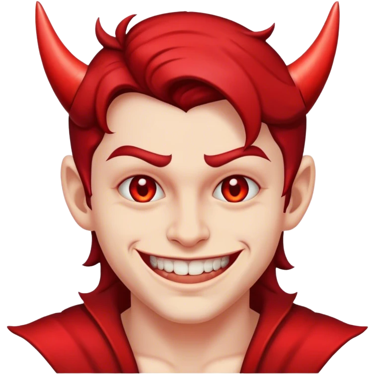 Satanic smirk side smile emoji