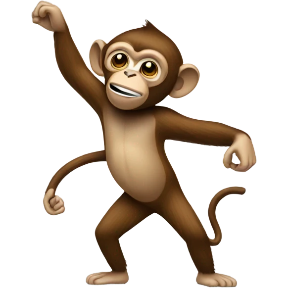 A dabing monkey emoji