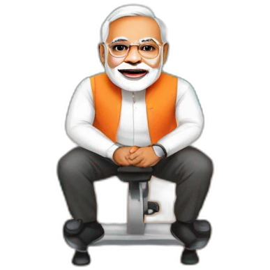 narendra modi in gym emoji