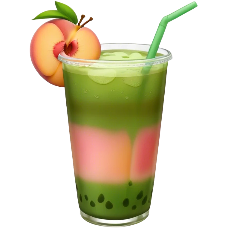 peach iced matcha  tea  emoji