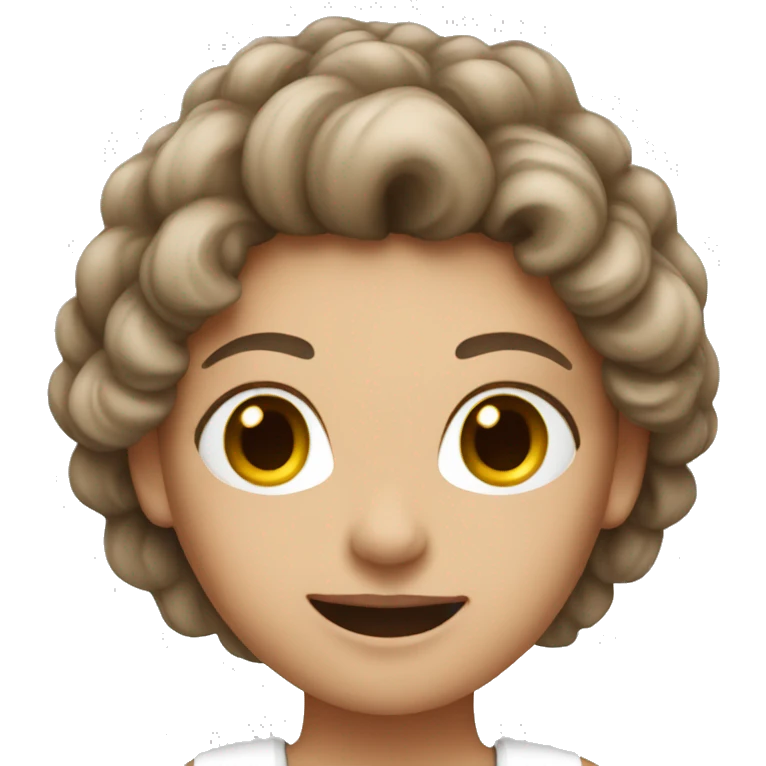 white brown hair dancer emoji