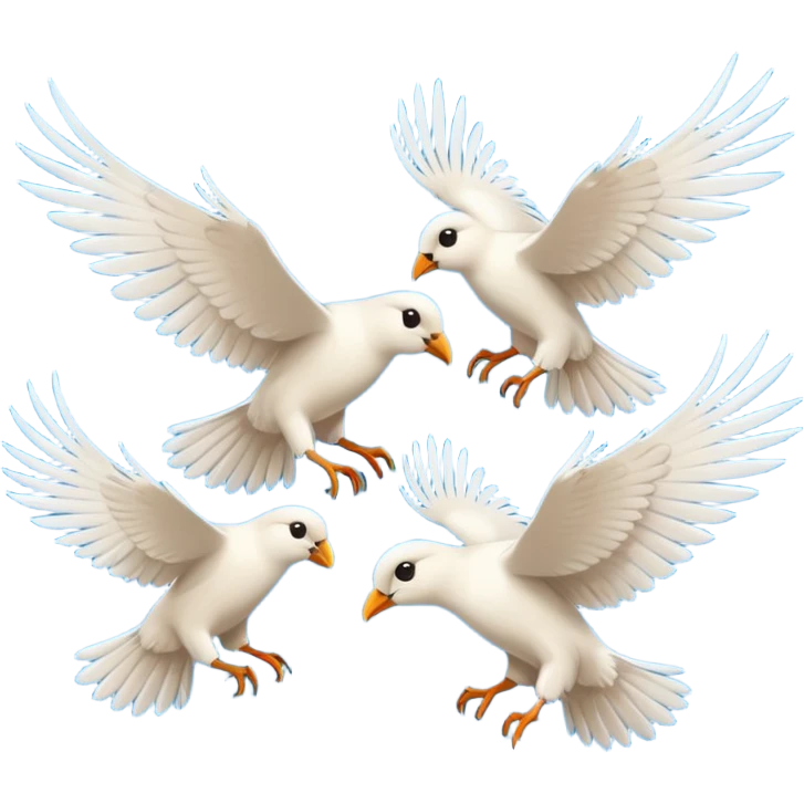 Flying multiple birds emoji emoji
