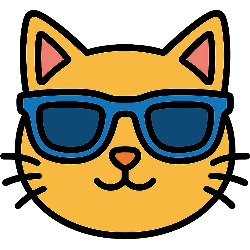 cat wearing sunglasses icon emoji