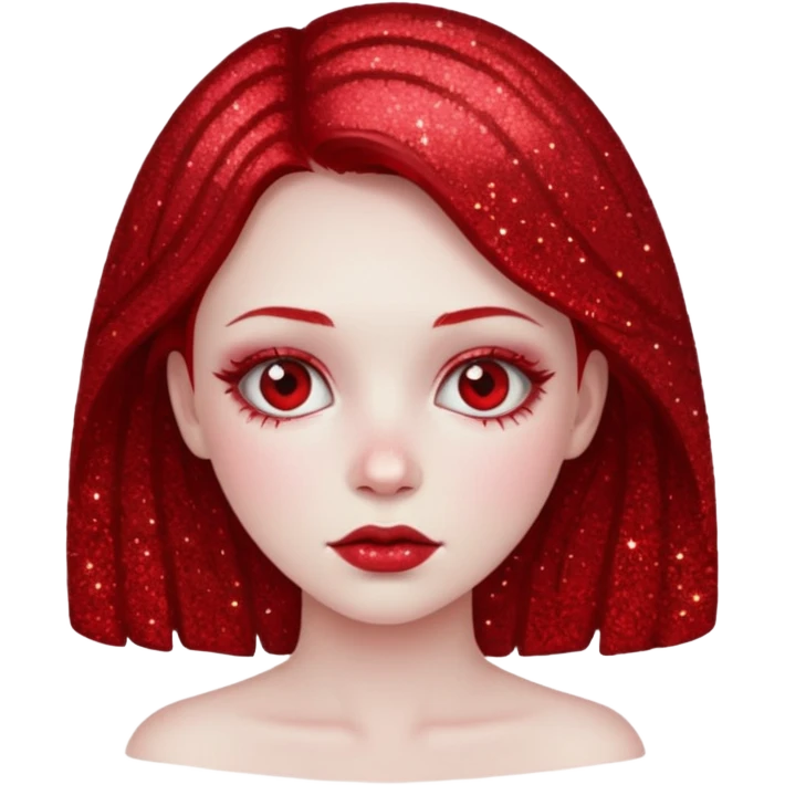 red glitter girl dead emoji