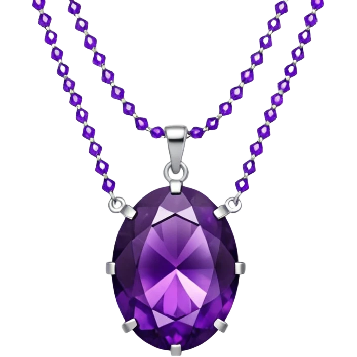 Purple gemstone necklace emoji