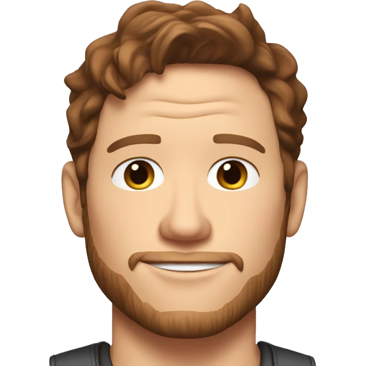 Chris Pratt brunette cartoon emoji
