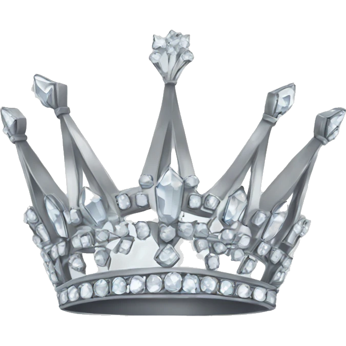 silver diamond tiara emoji