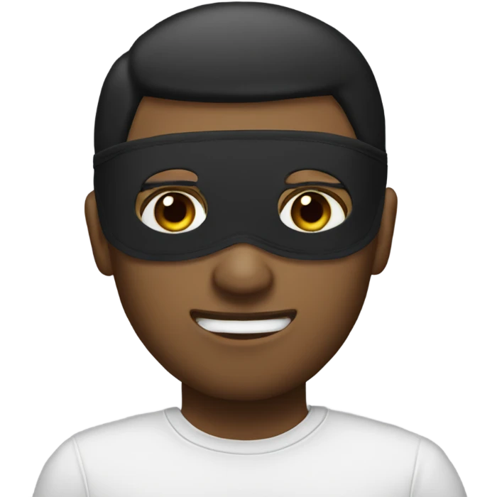 Me wearing eye mask emoji