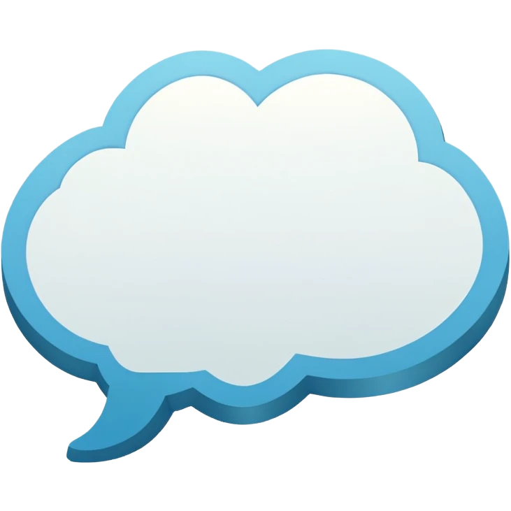 comic thought bubble, rounded, no text emoji